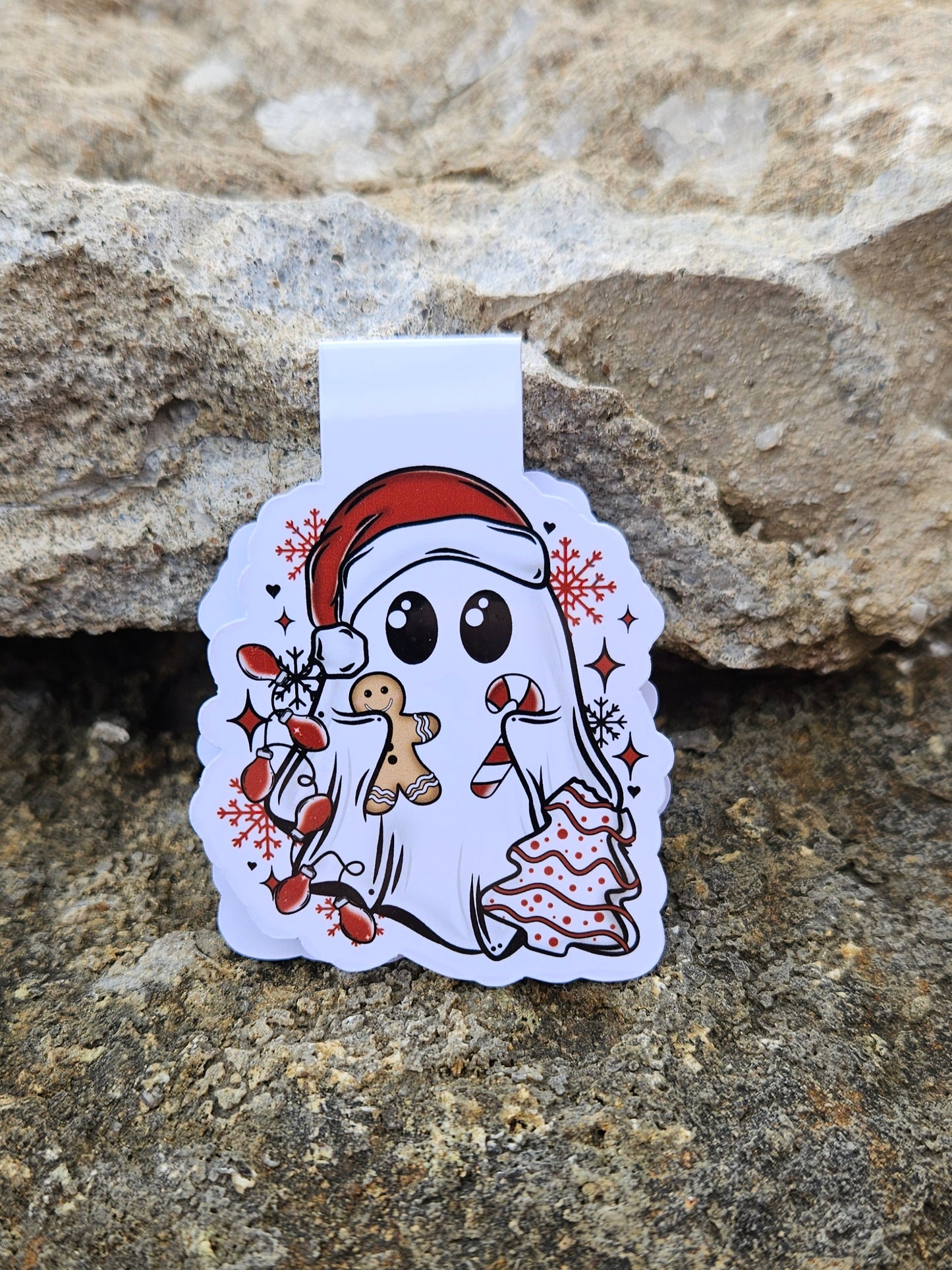 Ghostie with Tree Magnetic Bookmark