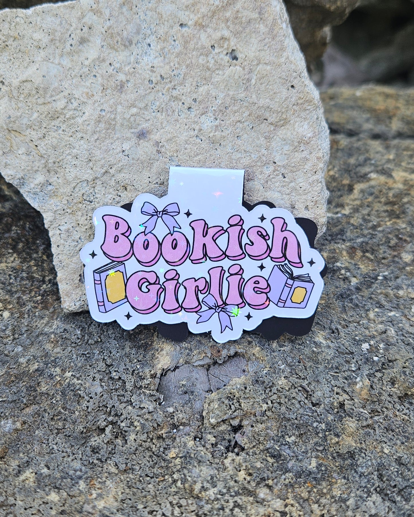 Bookish Girlie Books and Bows Magnetic Bookmark