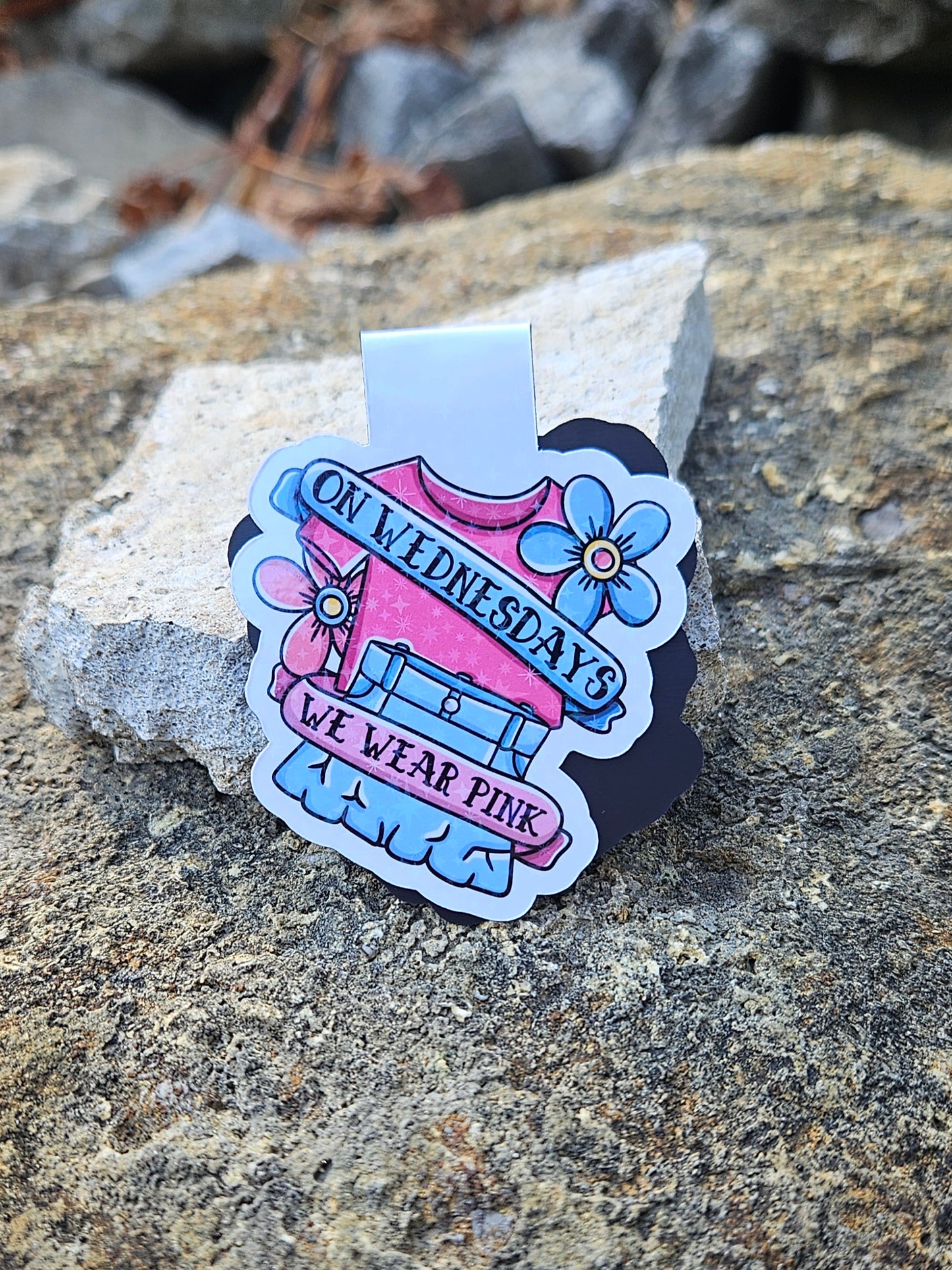 Wednesday Wear Pink Magnetic Bookmark VIP