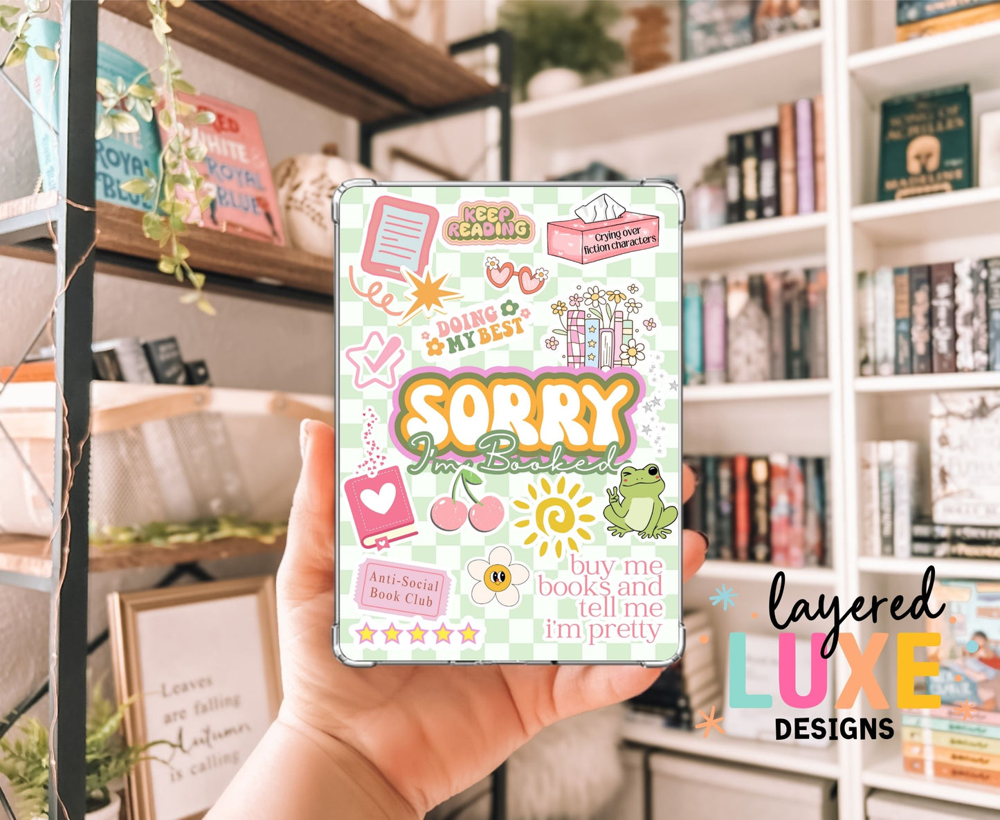 Sorry I'm Booked Kindle Insert