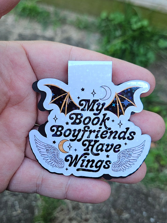 Book Boyfriend Wings Magnetic Bookmark