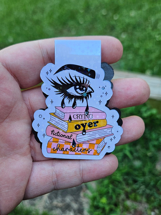 Crying Over Fictional Characters Magnetic Bookmark