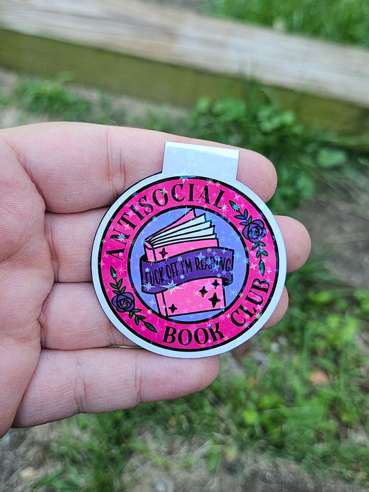 Antisocial Book Club Magnetic Bookmark