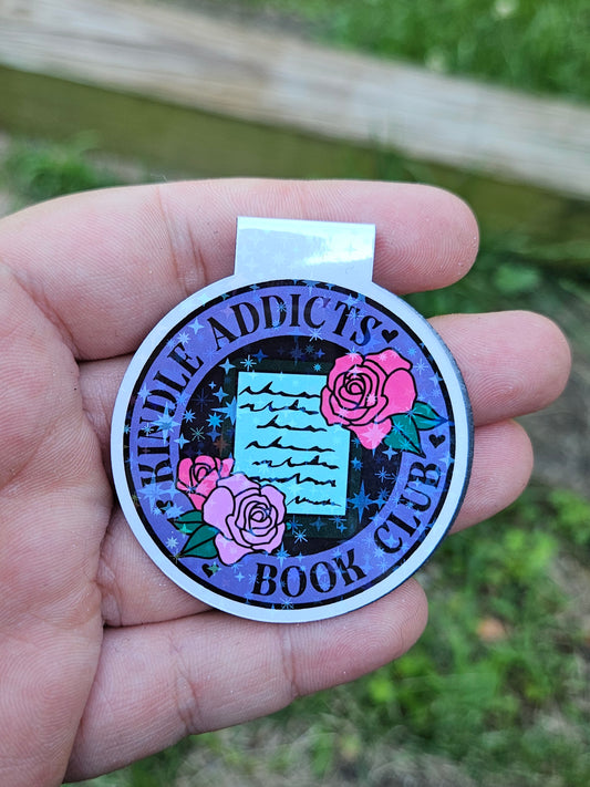 Kindle Addicts Book Club Magnetic Bookmark