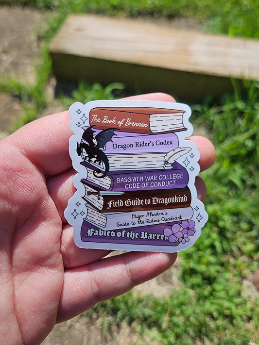 FOURTH WING BOOK STACK STICKER