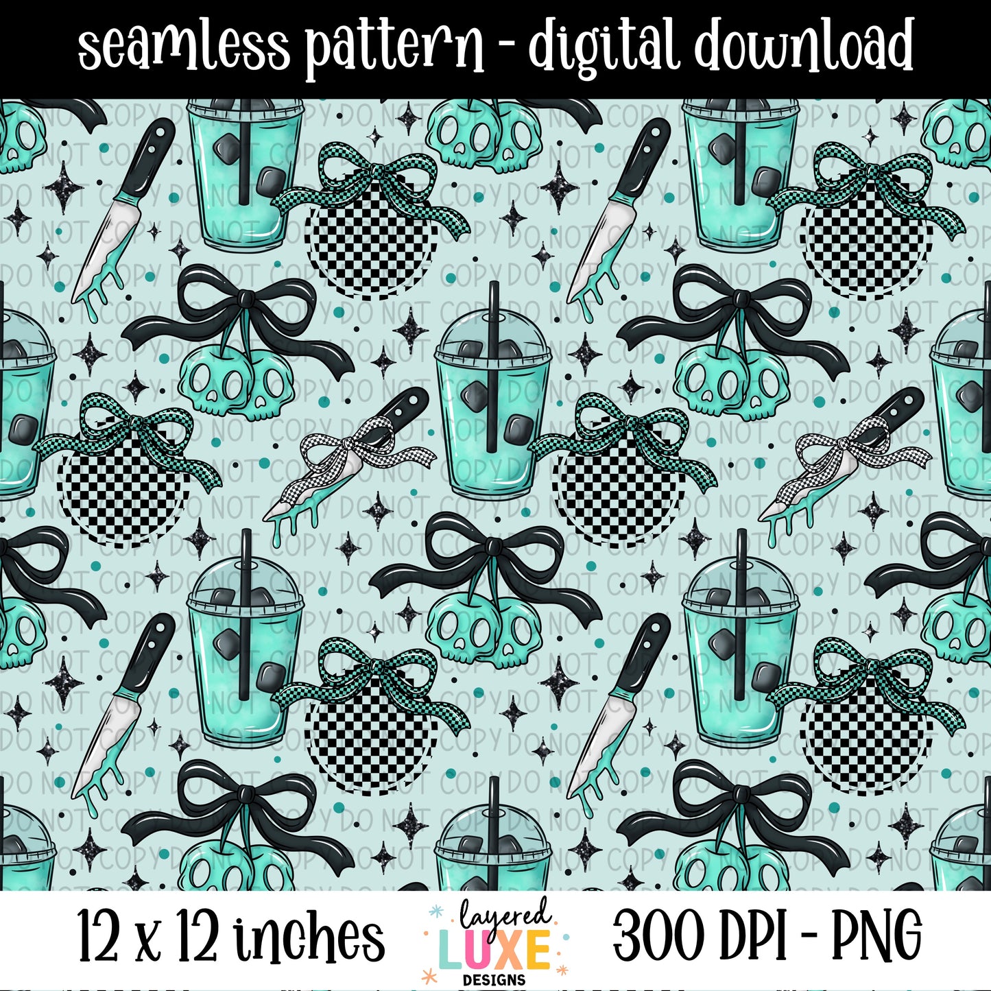 Sweet But Psycho Seamless Pattern