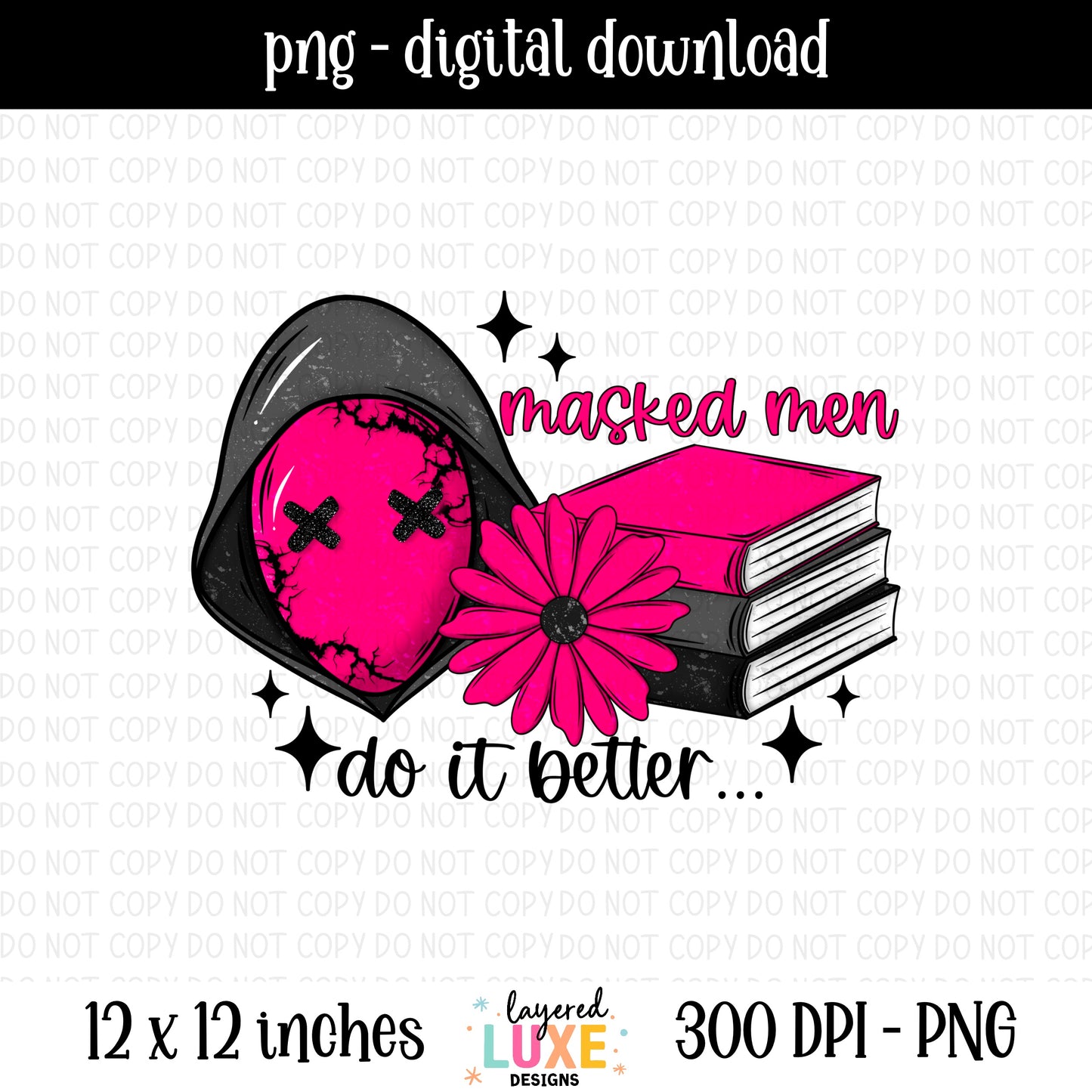 Masked Men 6 Piece Bundle PNG Files