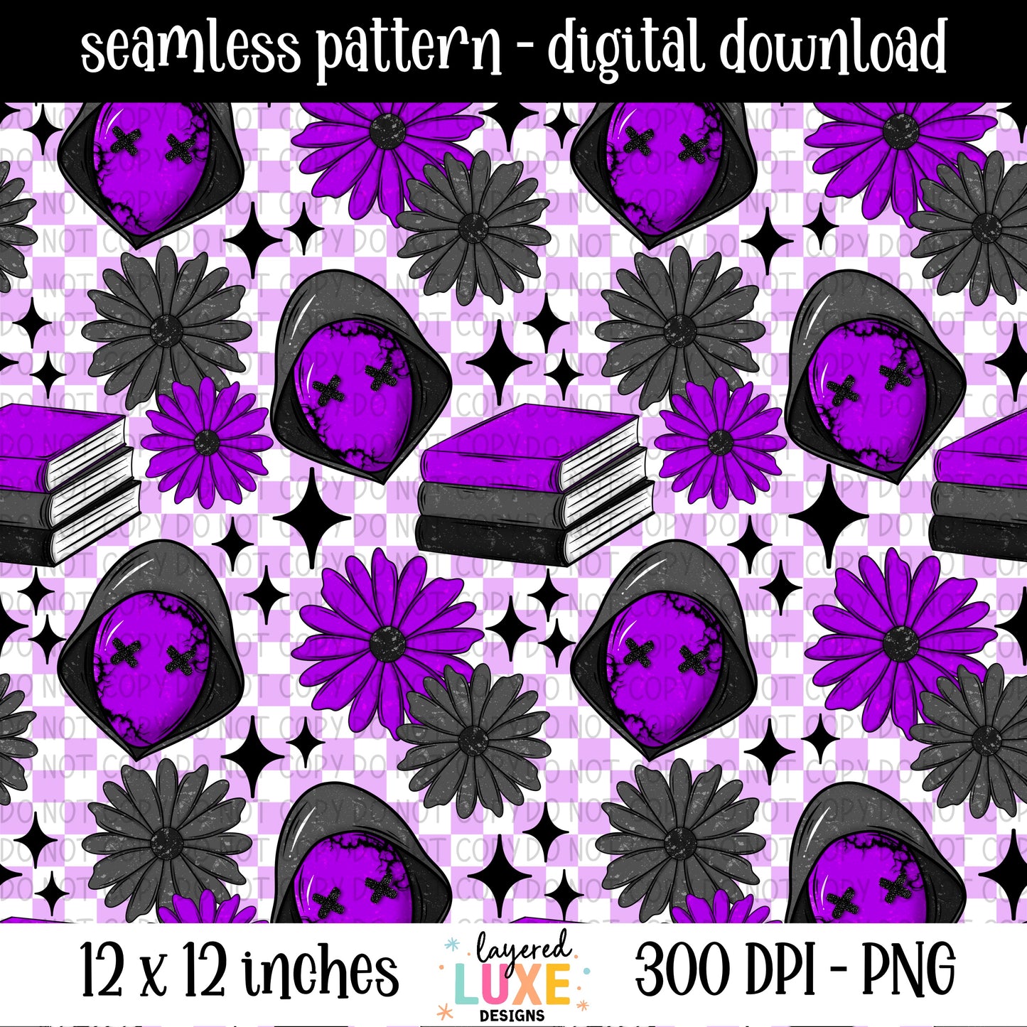 Masked Men 6 Piece Seamless Pattern