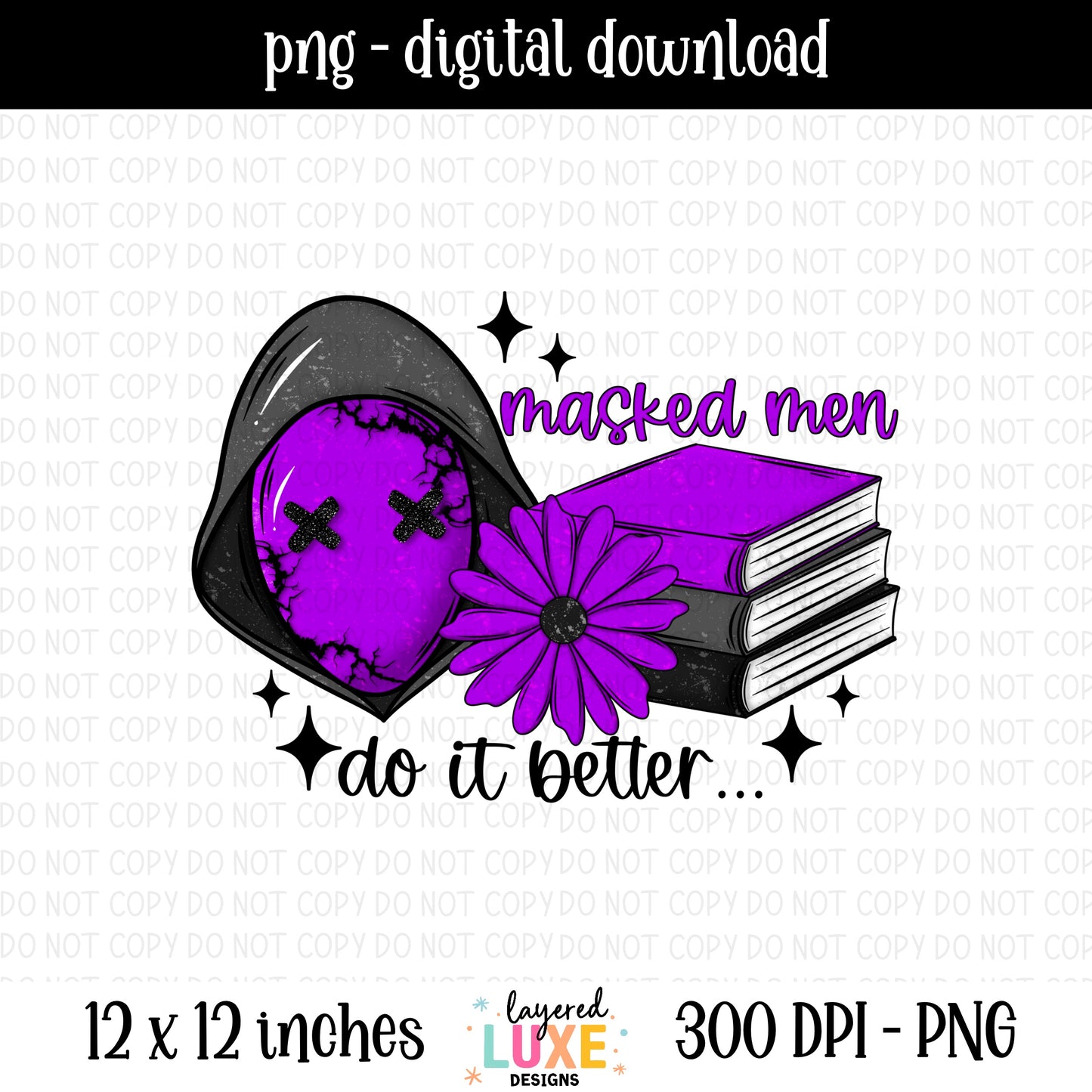 Masked Men 6 Piece Bundle PNG Files