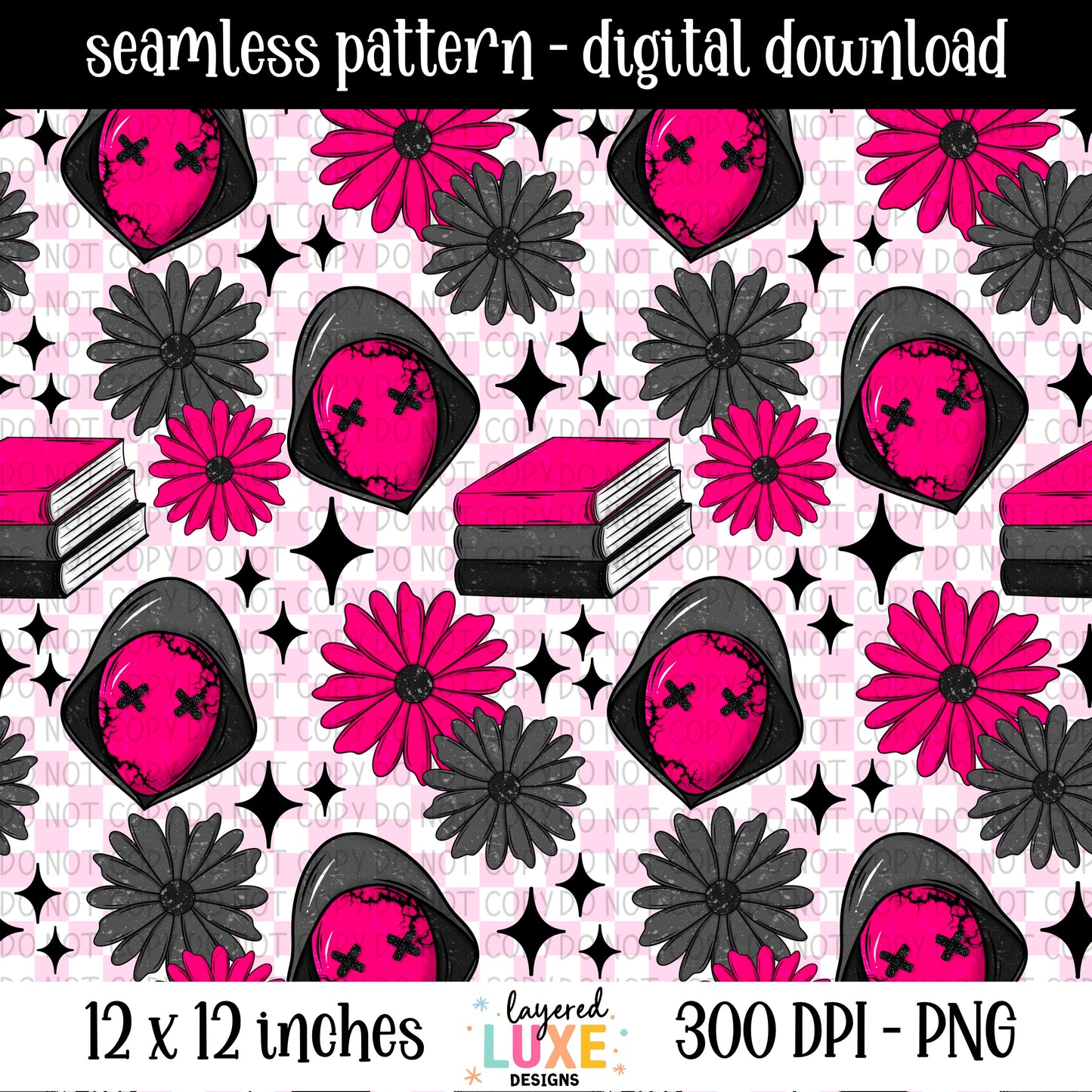 Masked Men 6 Piece Seamless Pattern