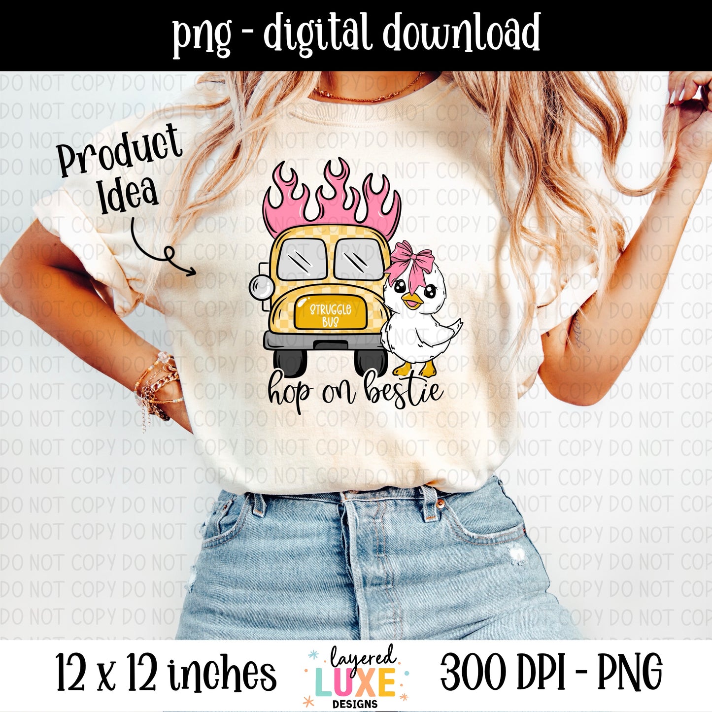 Hop On Struggle Bus PNG File