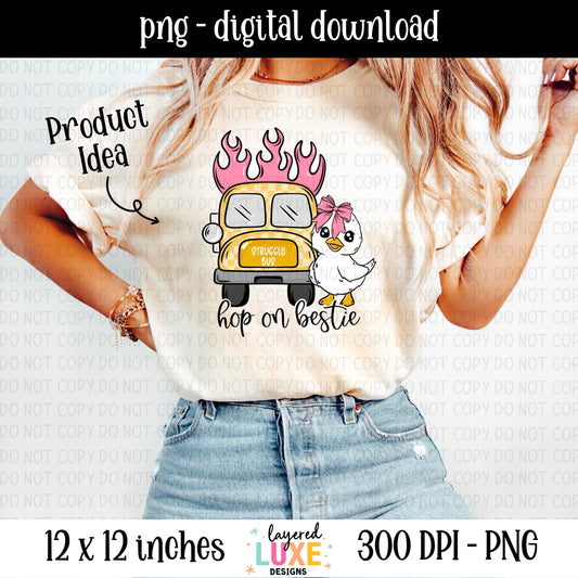 Hop On Struggle Bus PNG File