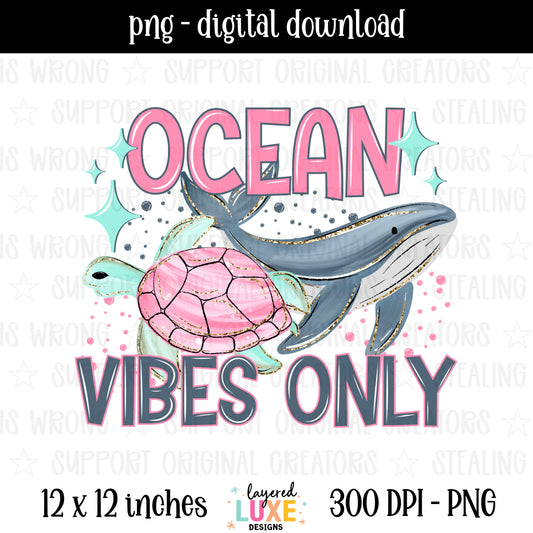Ocean life bundle PNG digital download including PNG design, seamless pattern and 16 oz cup wrap with pink sea turtles, whales, fish and seashells, 300 DPI