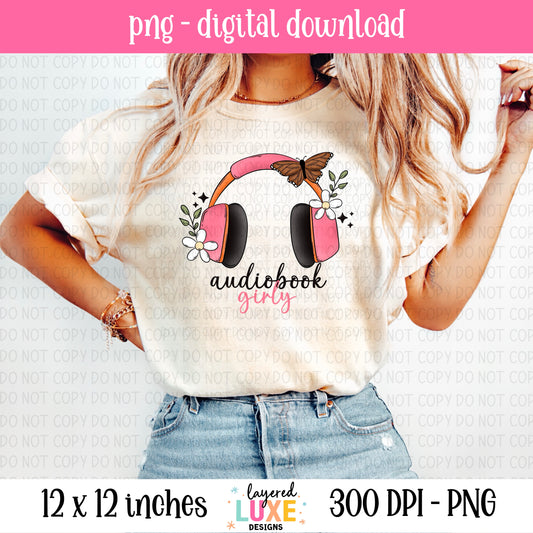 Audiobook Girly PNG File