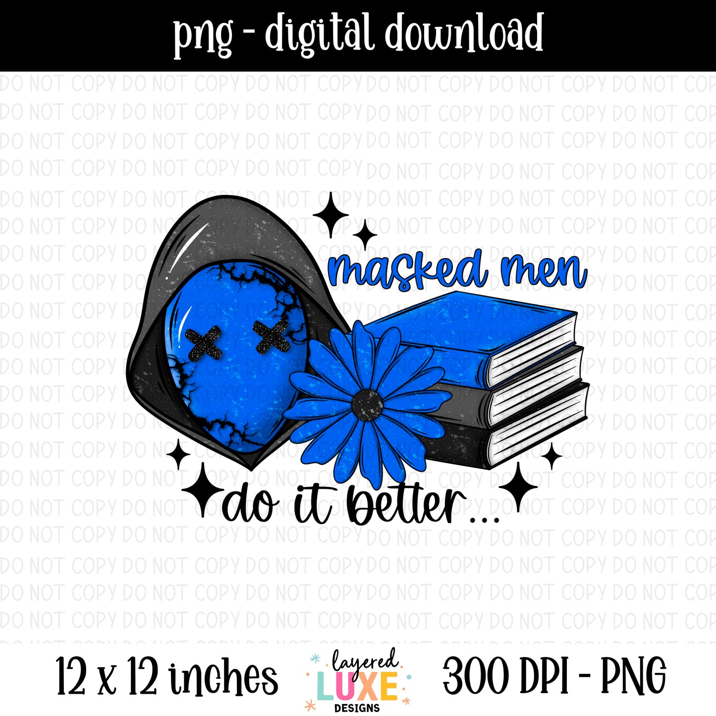 Masked Men 6 Piece Bundle PNG Files