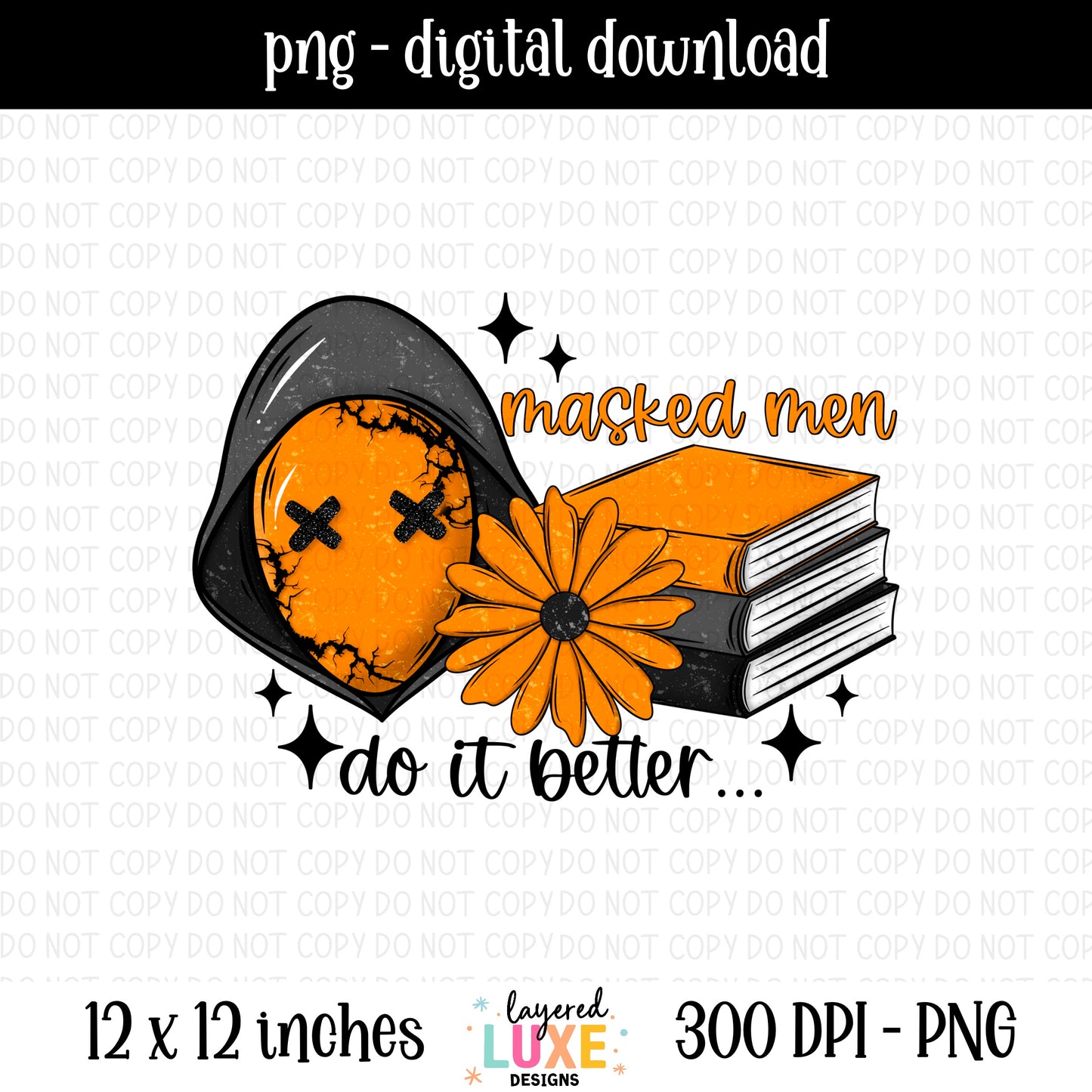 Masked Men 6 Piece Bundle PNG Files