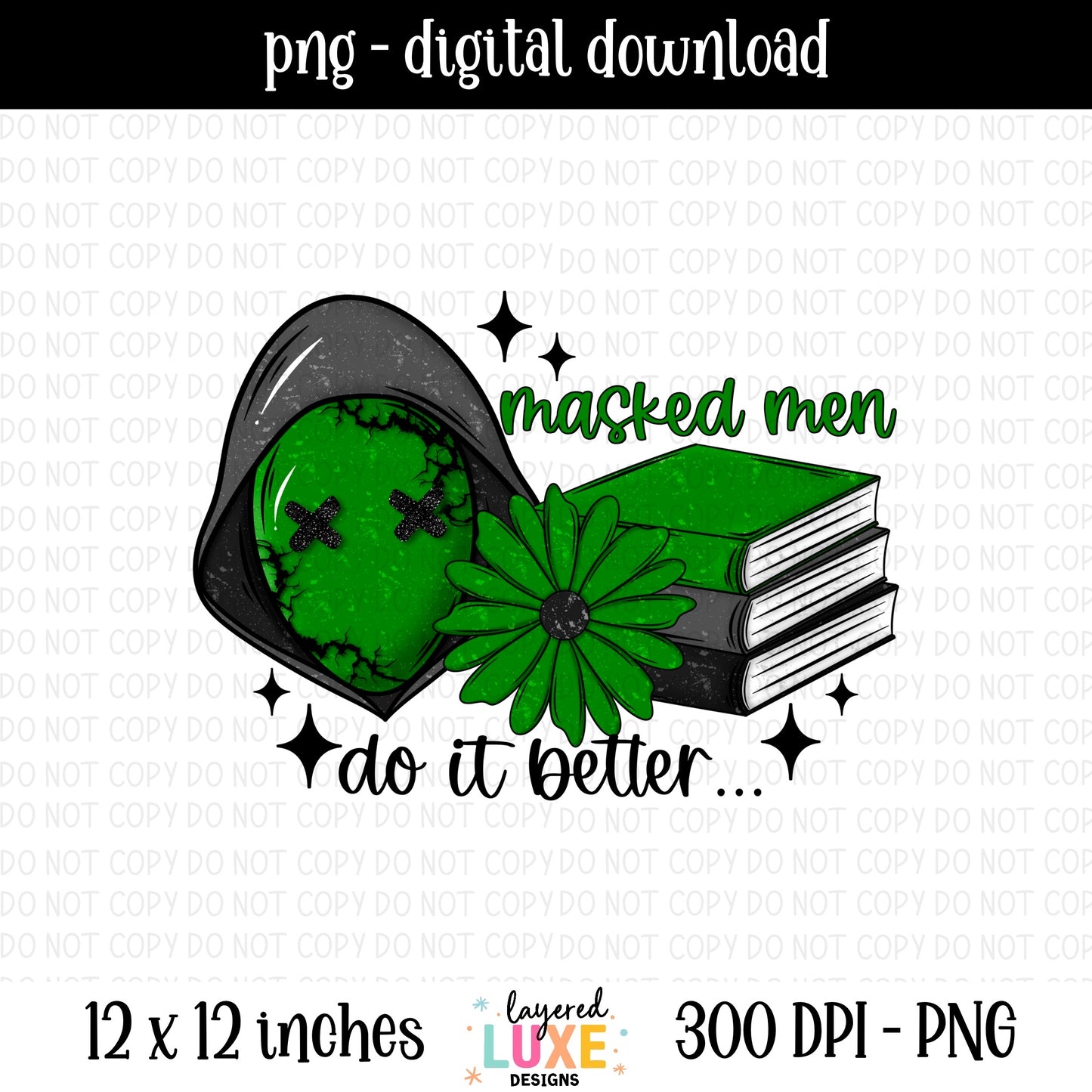 Masked Men 6 Piece Bundle PNG Files