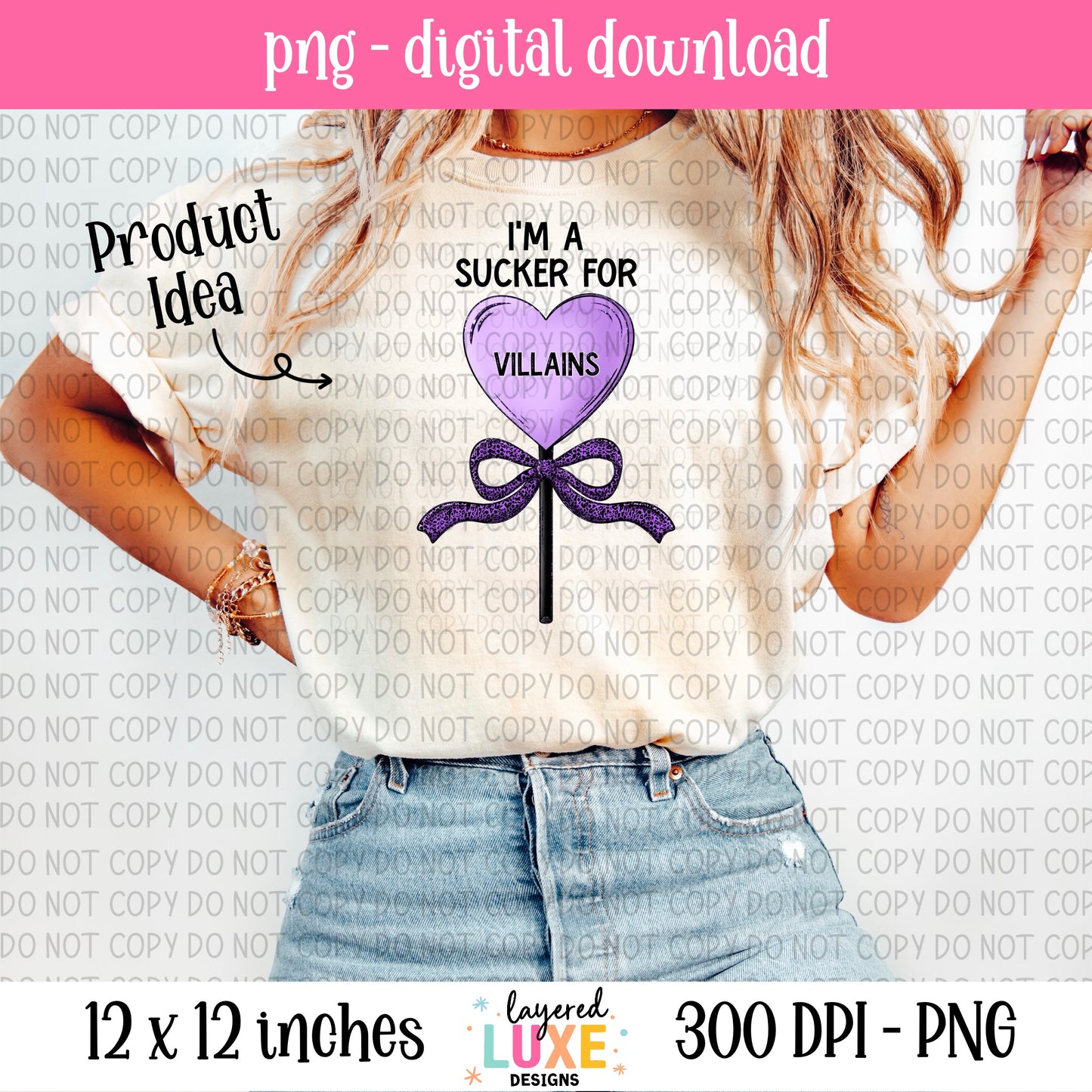 I'm A Sucker For Villains PNG File