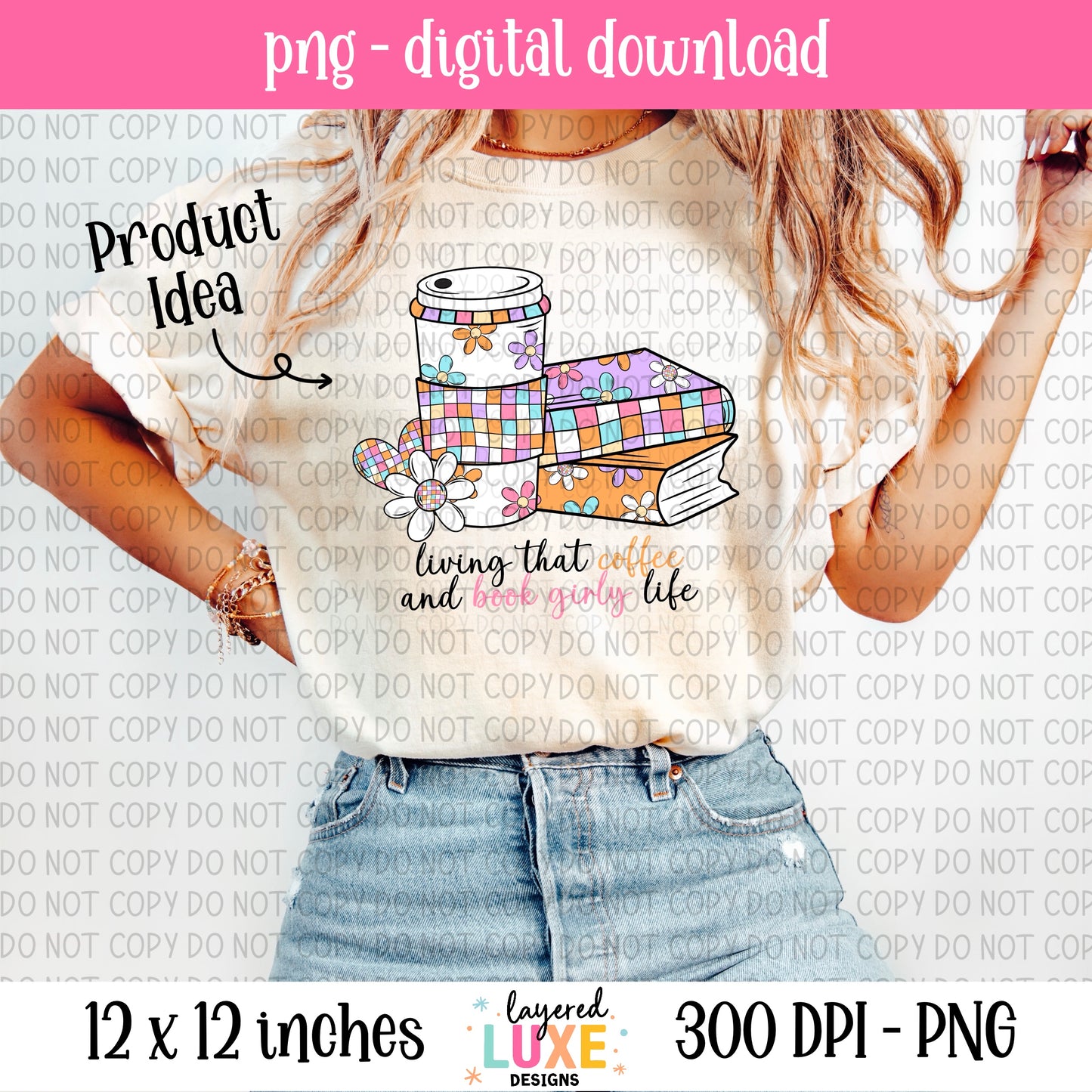 Book Girly PNG Digital Download