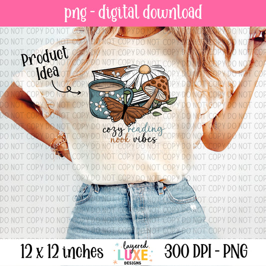 Reading Nook PNG Digital Download