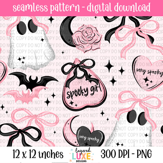Spookie Girlie Seamless File Digital Download