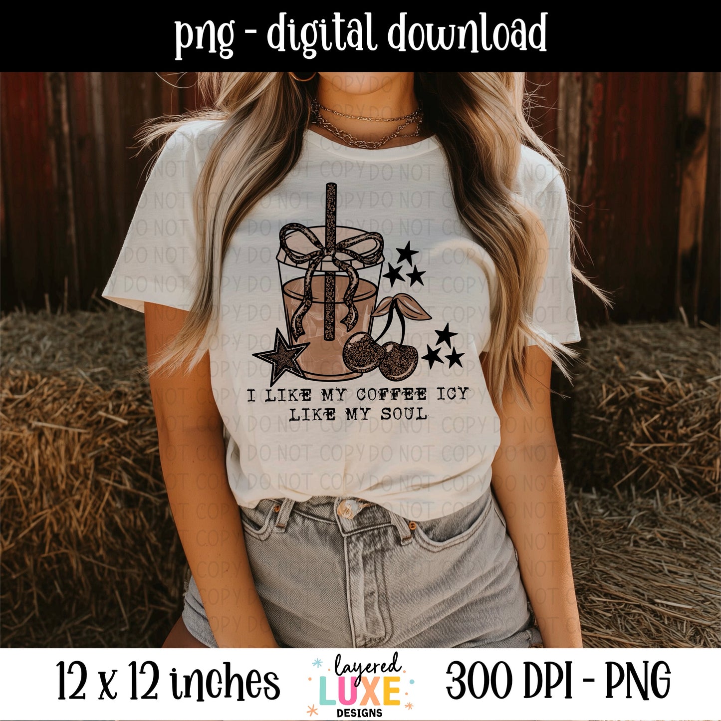 Coffee Icy PNG Digital Download