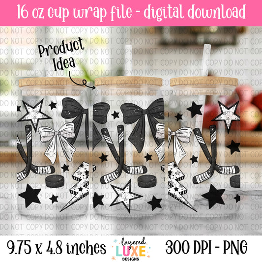 Hockey 16oz Cup Wrap
