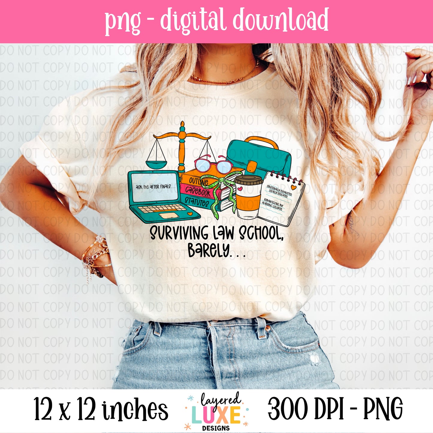 Surviving Law School Barely PNG File