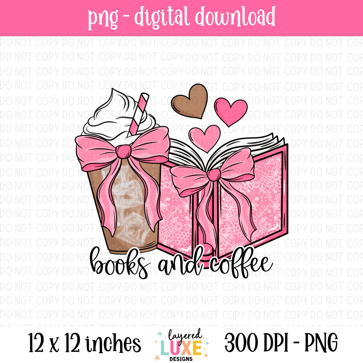 Books and Coffee PNG File