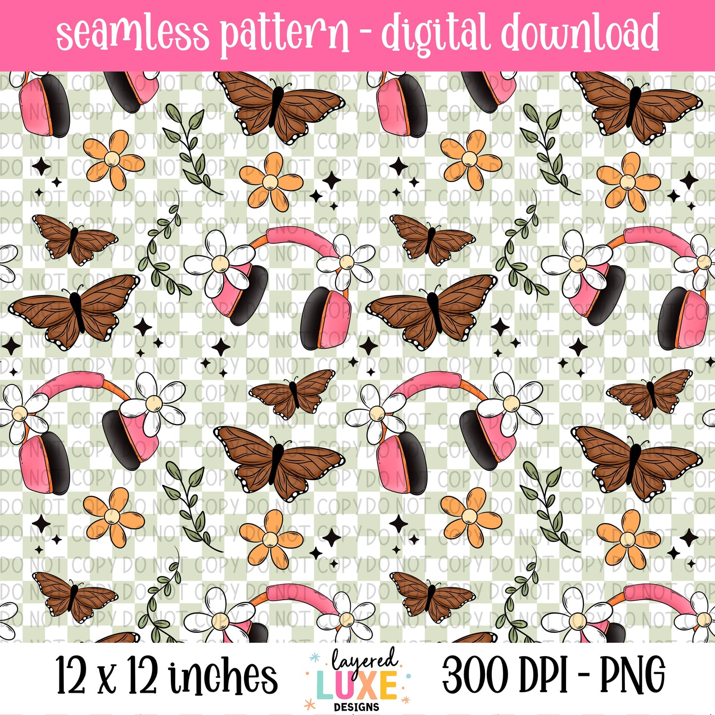 Audiobook Seamless Pattern