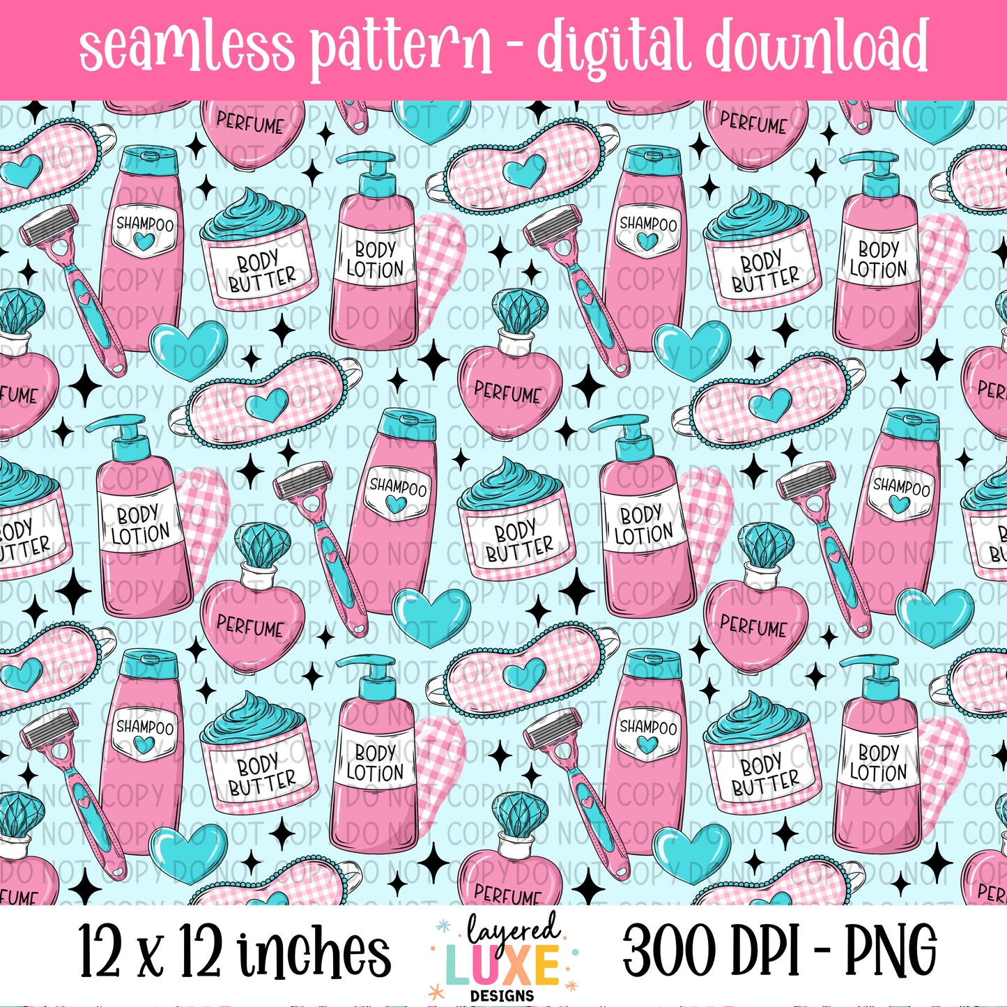 Self Care Seamless Pattern