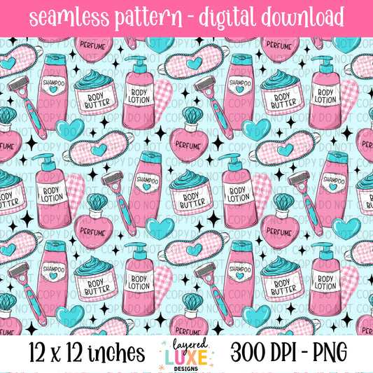Self Care Seamless Pattern