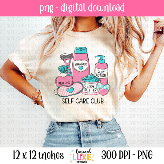 Self Care Club PNG File