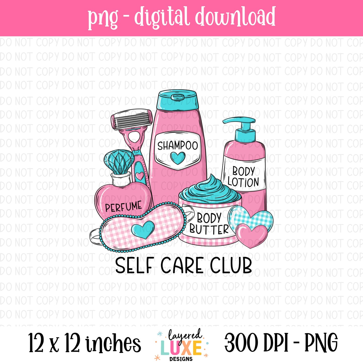 Self Care Club PNG File