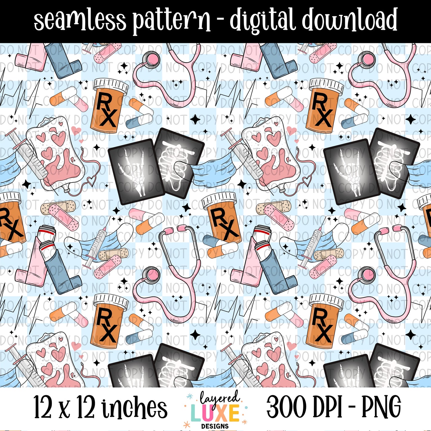 Nurse Life Seamless Pattern