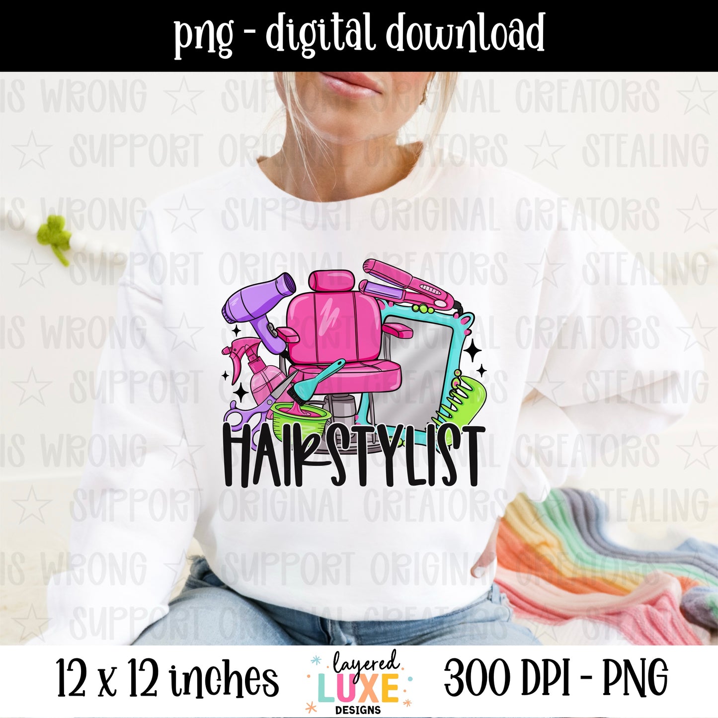 Hairstylist PNG, Hair Stylist Shirt Design Digital Download, Salon Life PNG, Hairdresser Gift PNG, Hair Boss Sublimation Design