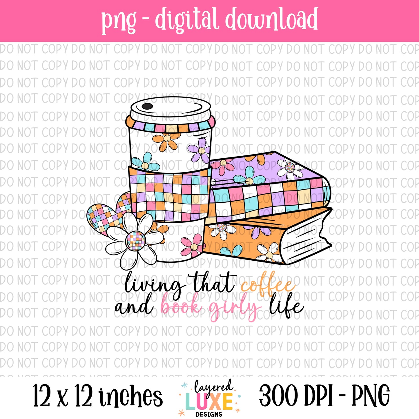 Book Girly PNG Digital Download