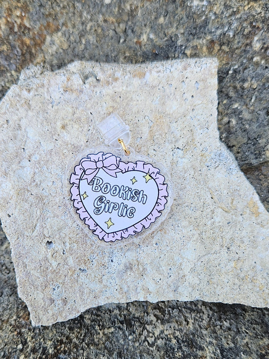 BOOKISH GIRLIE HEART KINDLE CHARM