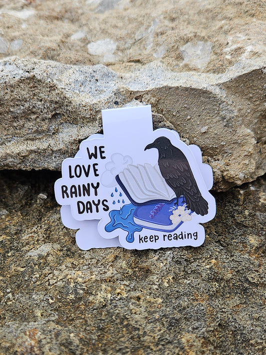 We Love Rainy Days Magnetic Bookmark