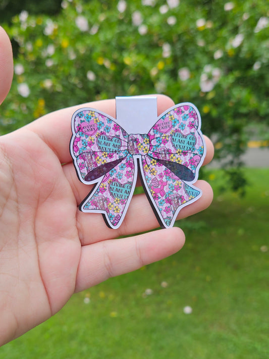 Cotton Candy Energy Bow Magnetic Bookmark