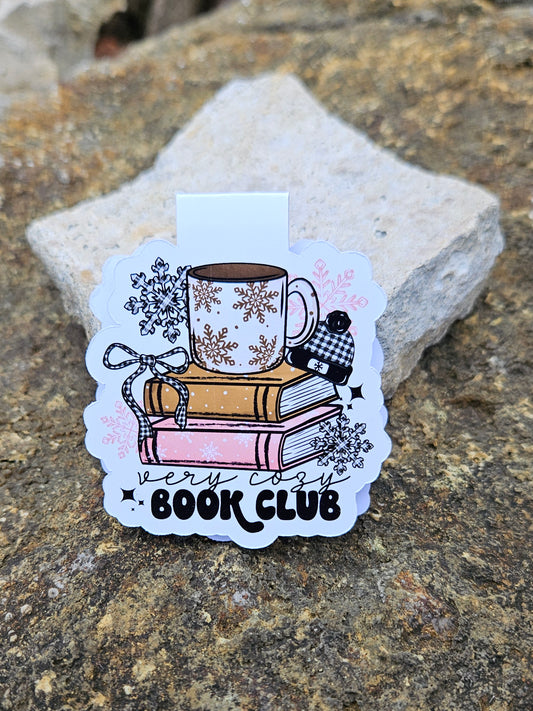Very Cozy Book Club Magnetic Bookmark