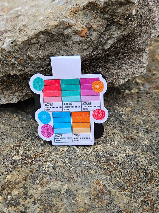 Acotar Color Pallette Magnetic Bookmark VIP