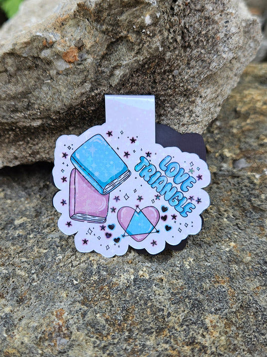 Love Triangle Magnetic Bookmark