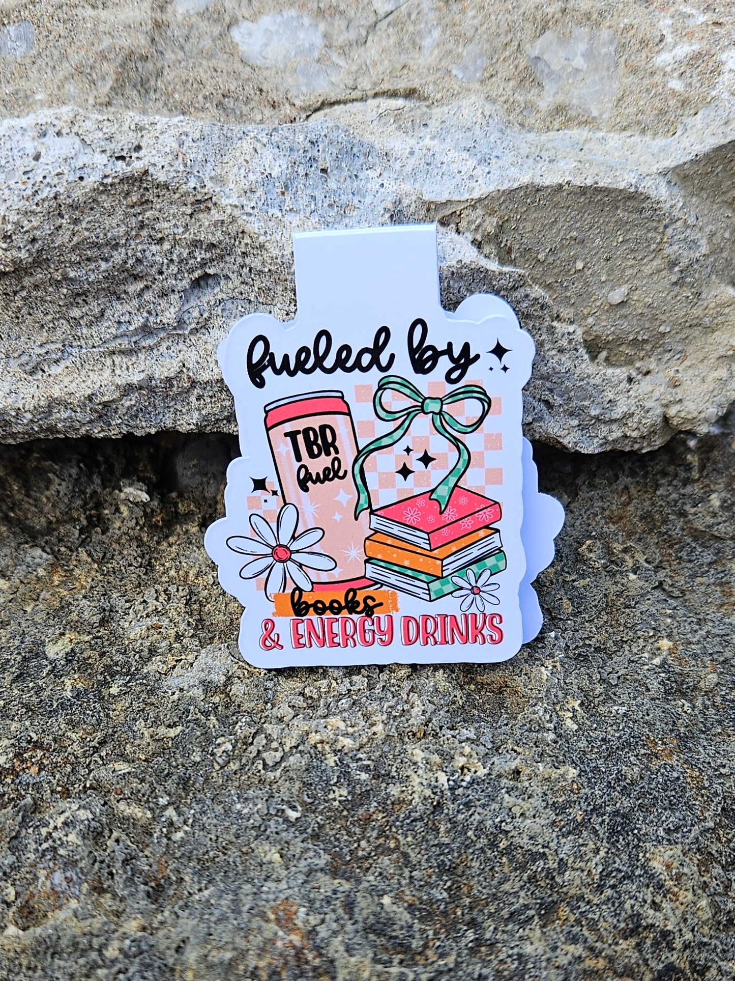 Fueled by Books and Energy Drinks Magnetic Bookmark