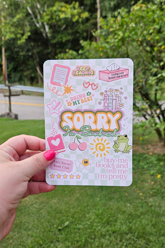 Sorry I'm Booked Kindle Insert