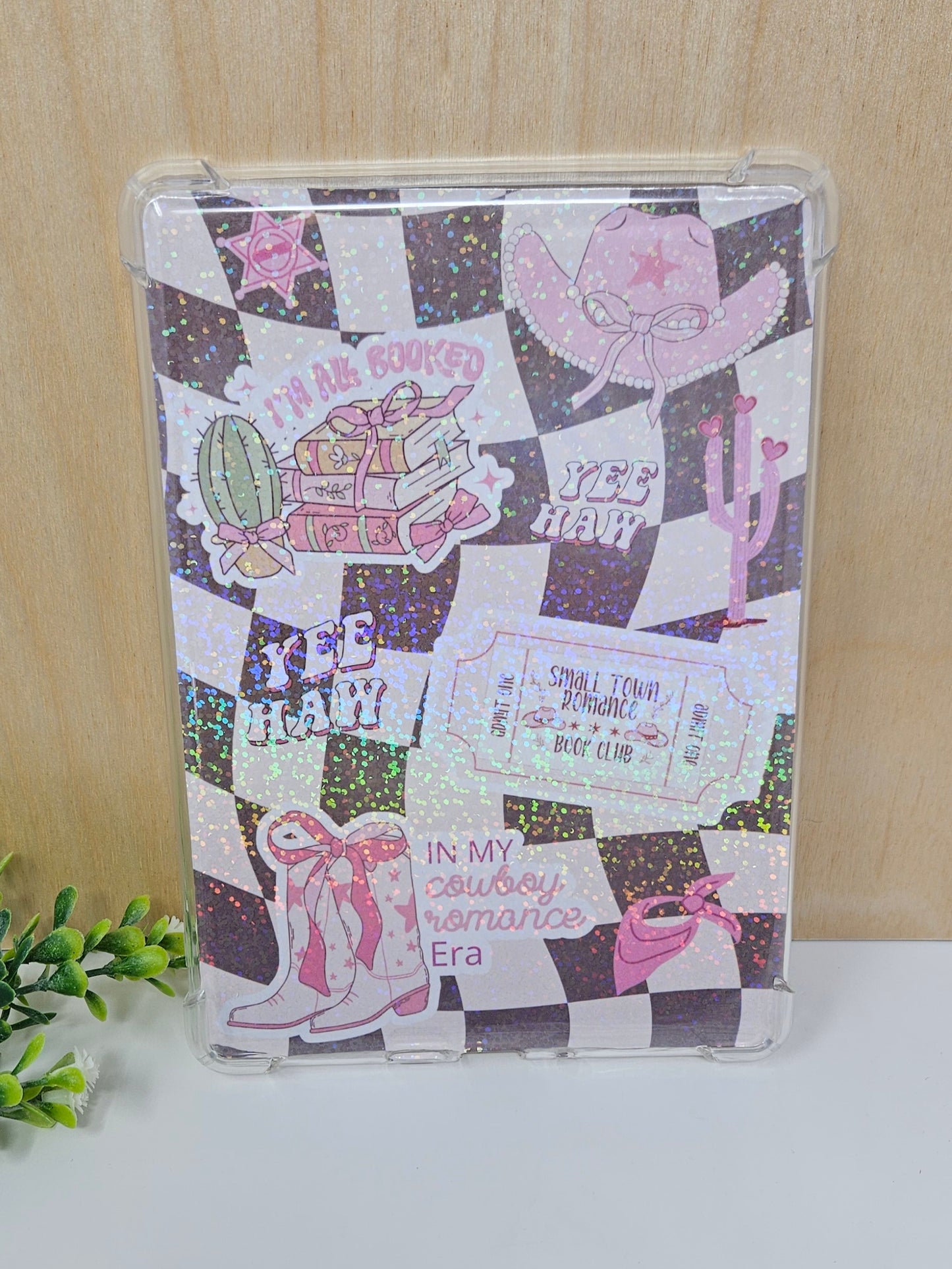 Checkered Western Collage Kindle Insert