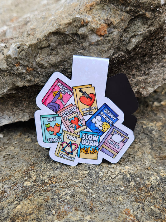 Book Tropes Magnetic Bookmark