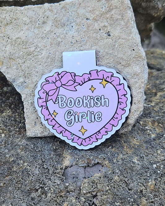 Bookish Girlie Heart Magnetic Bookmark